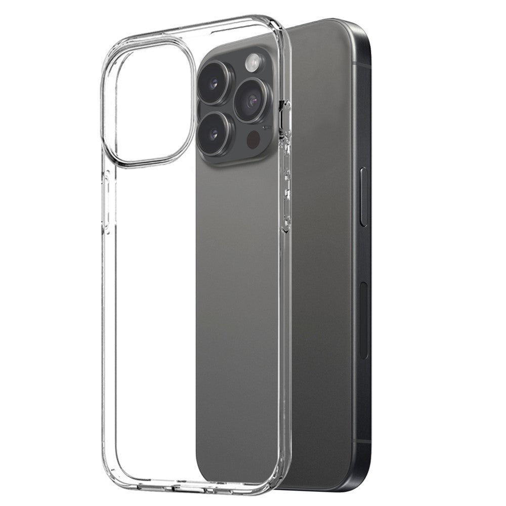 NORTHJO for iPhone 16 Pro Max TPU Clear Phone Case with Tempered Glass Screen Protector and Lens Film