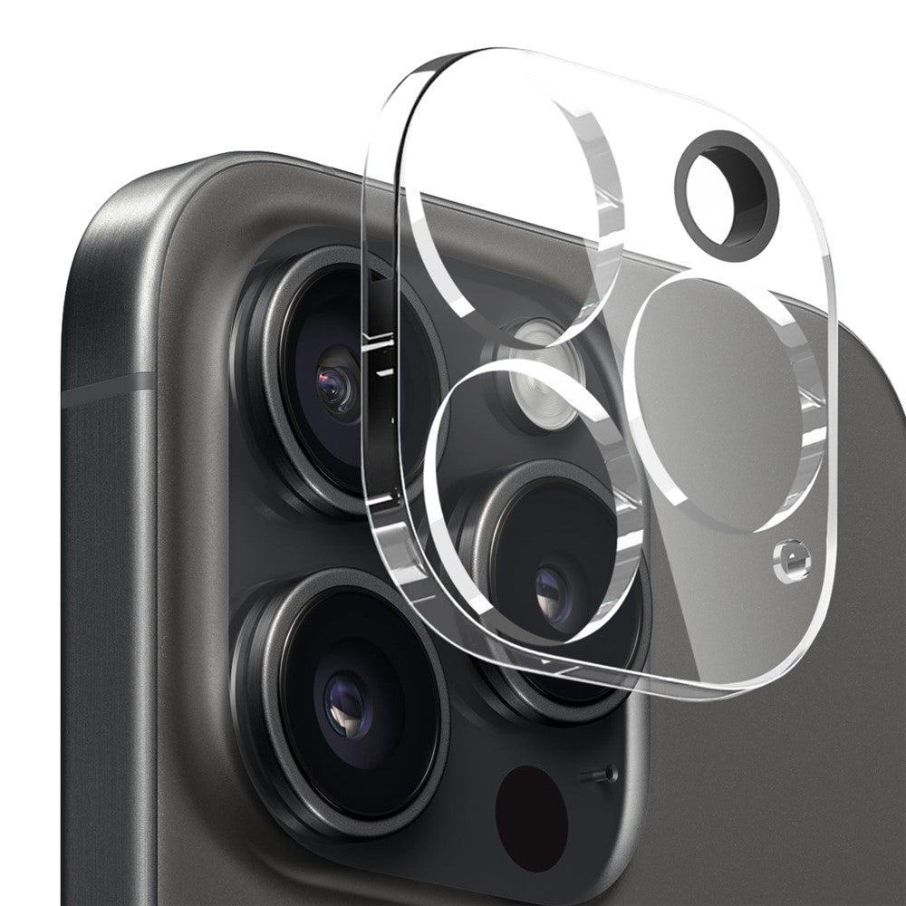 NORTHJO for iPhone 16 Pro Max TPU Clear Phone Case with Tempered Glass Screen Protector and Lens Film