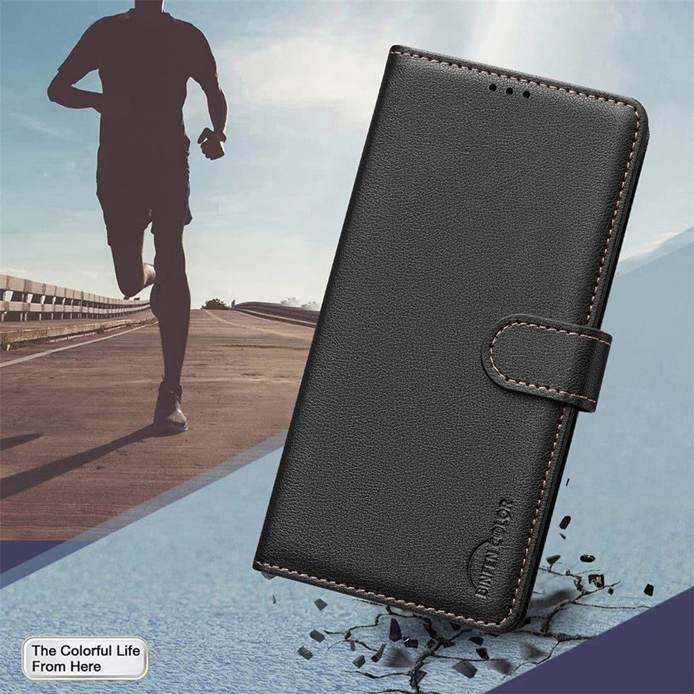 BINFEN COLOR BF32 For iPhone 14 Pro Case RFID Blocking Leather Drop-Proof Phone Cover