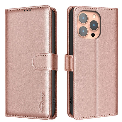 BINFEN COLOR BF32 For iPhone 14 Pro Case RFID Blocking Leather Drop-Proof Phone Cover