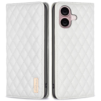 BINFEN COLOR BF Style-16 Card Slot Phone Case for iPhone 16 Anti-Scratch PU Leather Cell Phone Cover