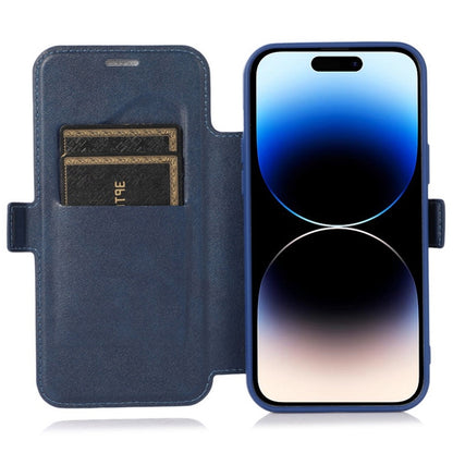 For iPhone 14 Pro Max PU Leather Stand Card Holder Case Shockproof Magnetic Clasp Phone Cover with Slide Camera Protection