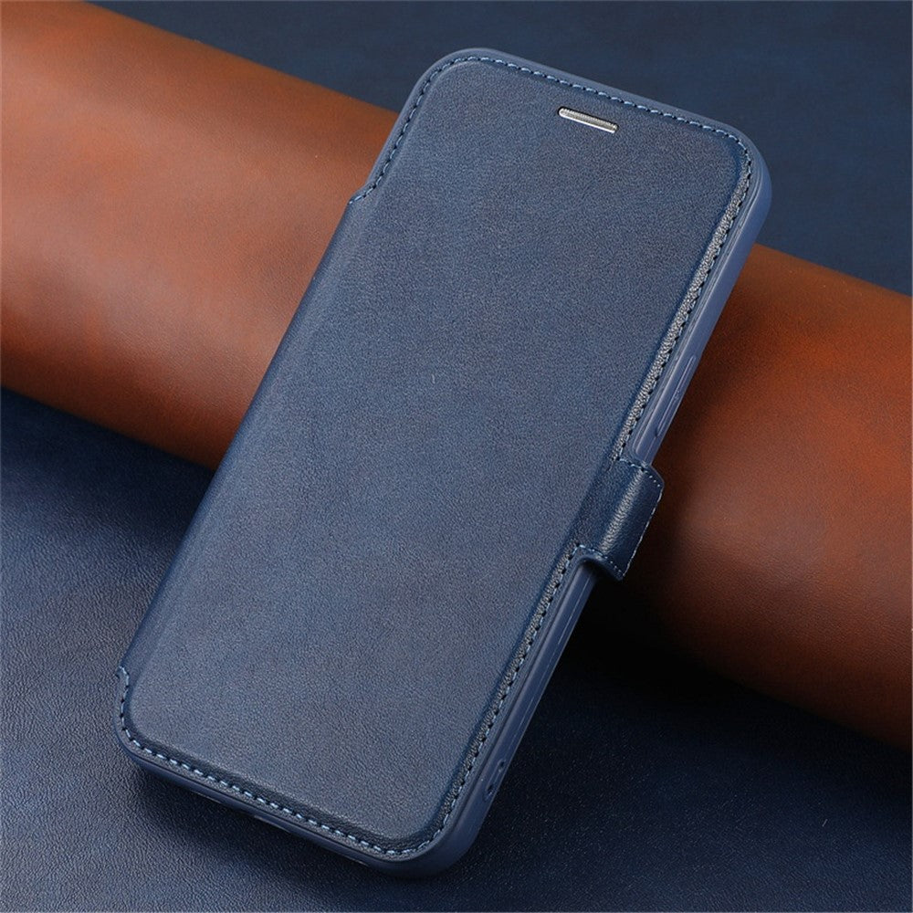 For iPhone 14 Pro Max PU Leather Stand Card Holder Case Shockproof Magnetic Clasp Phone Cover with Slide Camera Protection
