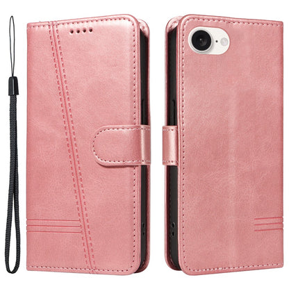 For iPhone 17e / 16e Case Wallet Leather Flip Phone Cover with Hand Strap