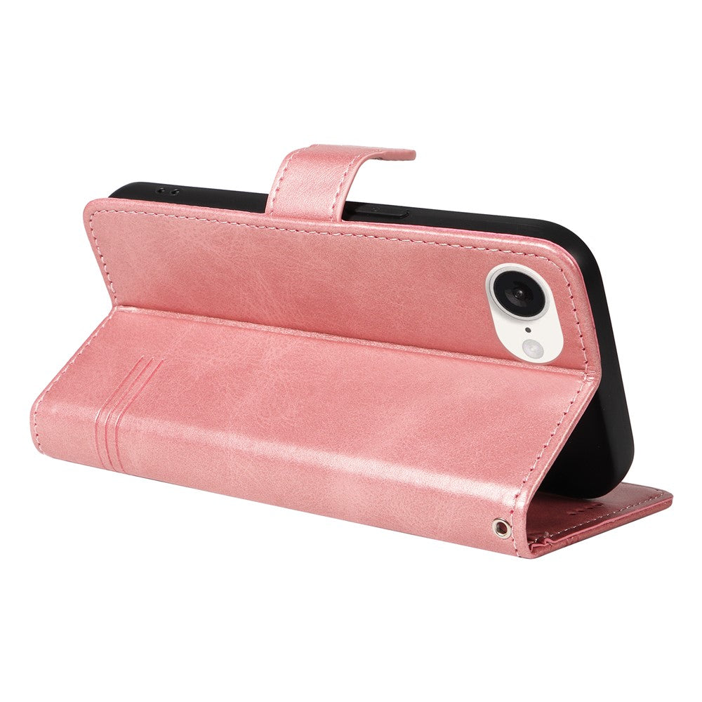 For iPhone 17e / 16e Case Wallet Leather Flip Phone Cover with Hand Strap