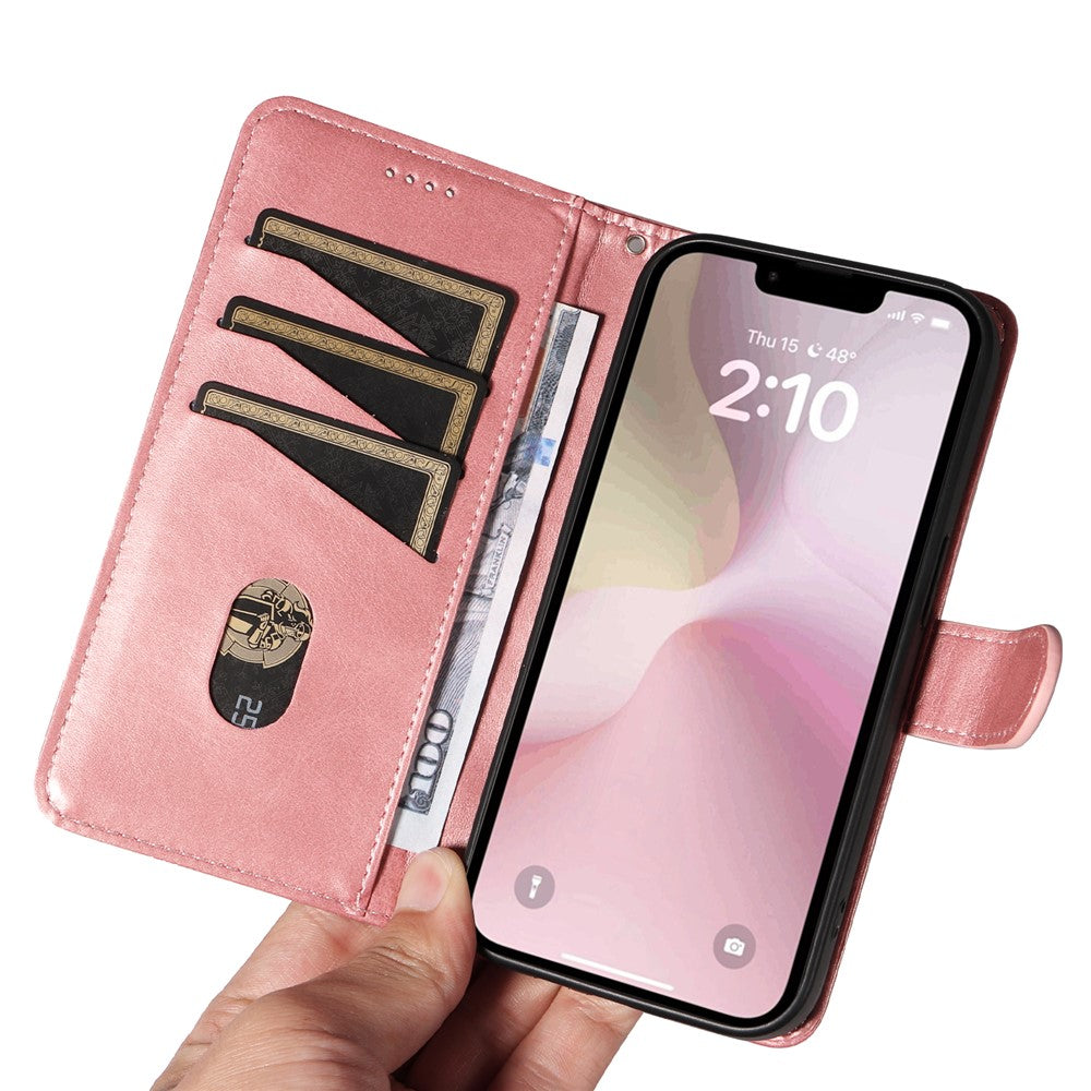 For iPhone 17e / 16e Case Wallet Leather Flip Phone Cover with Hand Strap