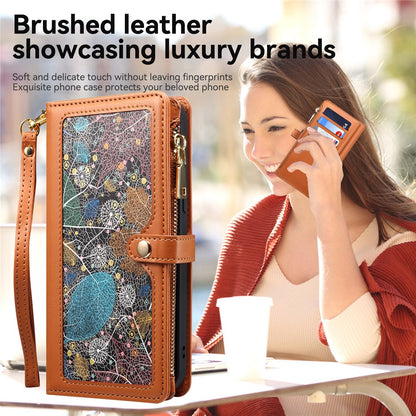 ESEBLE Galaxy Series For iPhone 16 Pro Case Leather Phone Cover with RFID Blocking Wallet