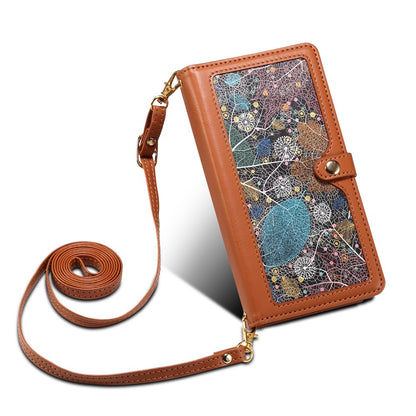 ESEBLE Galaxy Series For iPhone 16 Pro Case Leather Phone Cover with RFID Blocking Wallet