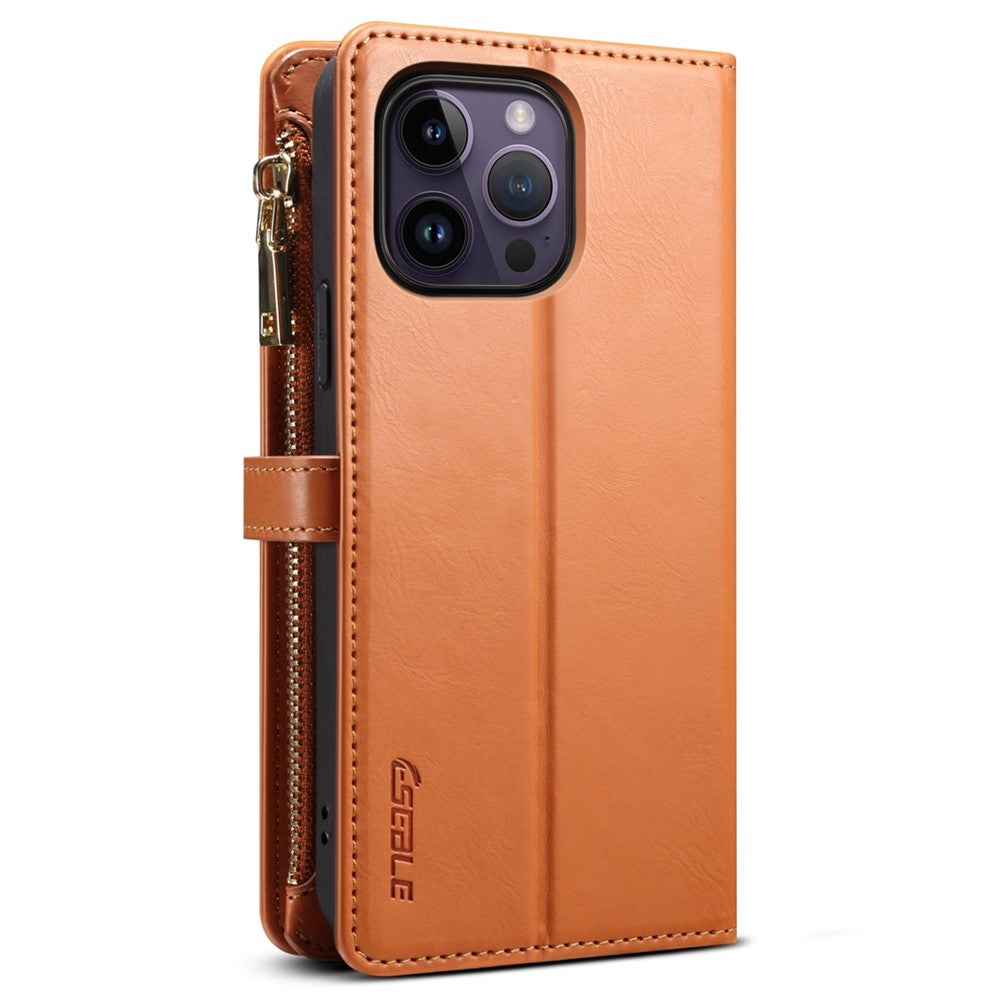 ESEBLE Galaxy Series For iPhone 16 Pro Case Leather Phone Cover with RFID Blocking Wallet