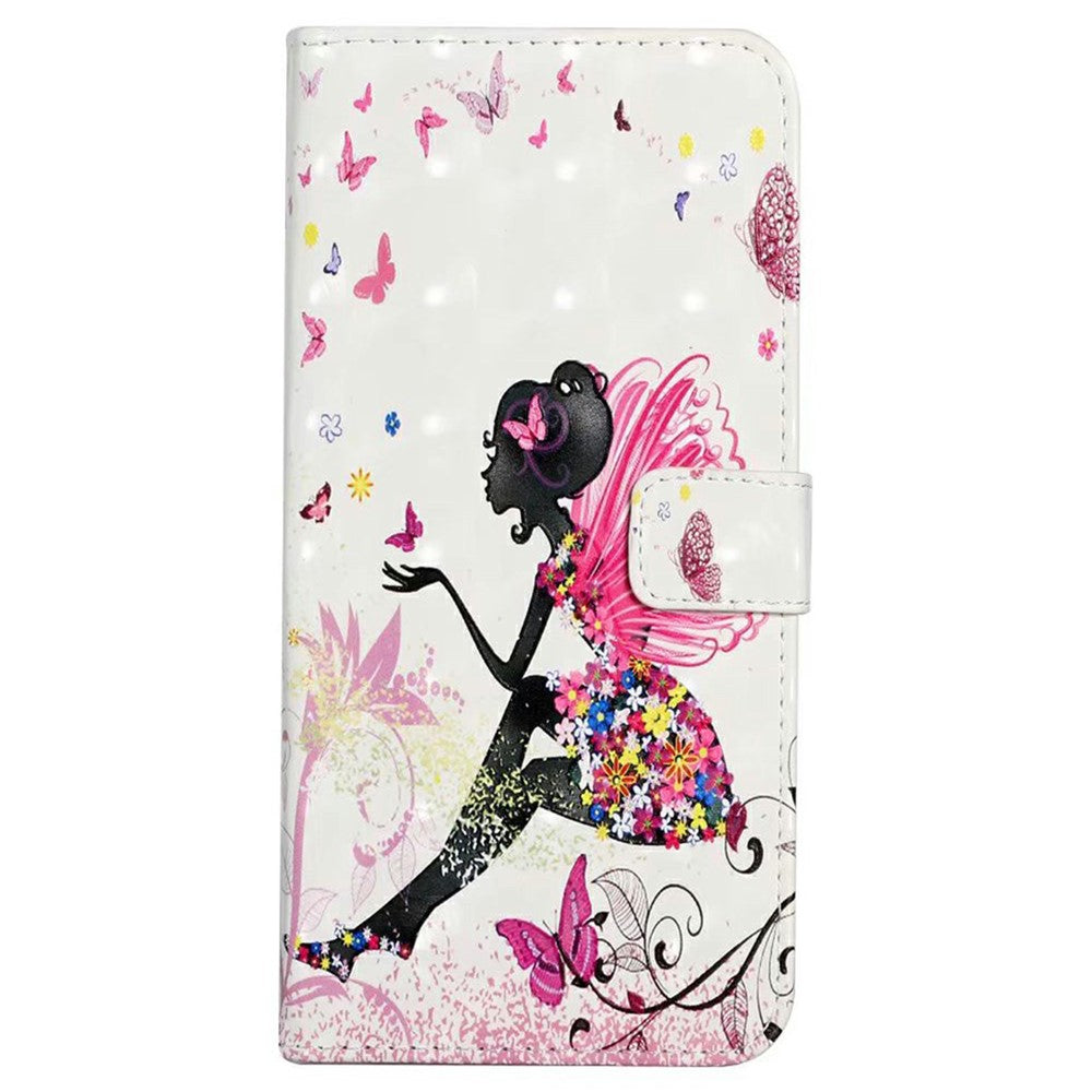 For iPhone 16 Pro Case 3D Pattern Leather Wallet Phone Cover Bookstyle Magnetic Clasp