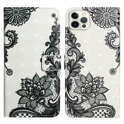 For iPhone 16 Pro Case 3D Pattern Leather Wallet Phone Cover Bookstyle Magnetic Clasp