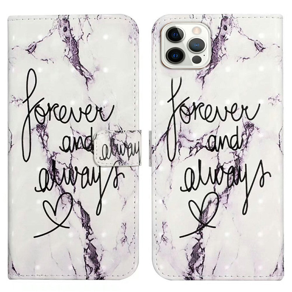 For iPhone 16 Pro Case 3D Pattern Leather Wallet Phone Cover Bookstyle Magnetic Clasp