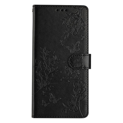 For iPhone 14 Pro Case Butterfly Floral Imprint Leather Wallet Phone Cover with Stand
