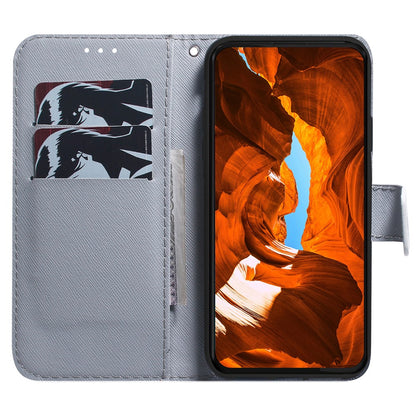 For iPhone 16 Pro Max Wallet Case Pattern Print Leather Phone Cover