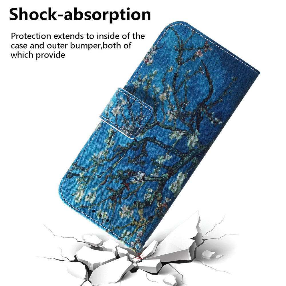 For iPhone 16 Pro Max Wallet Case Pattern Print Leather Phone Cover