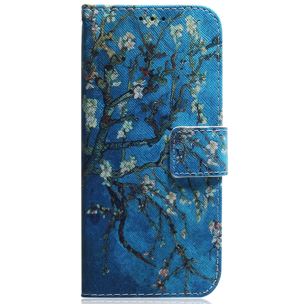 For iPhone 16 Pro Max Wallet Case Pattern Print Leather Phone Cover