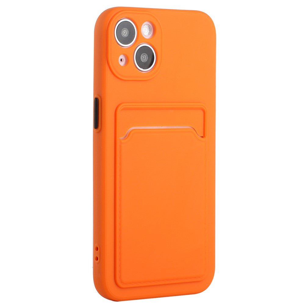 For iPhone 14 Plus Case Card Holder Soft TPU Protective Phone Cover