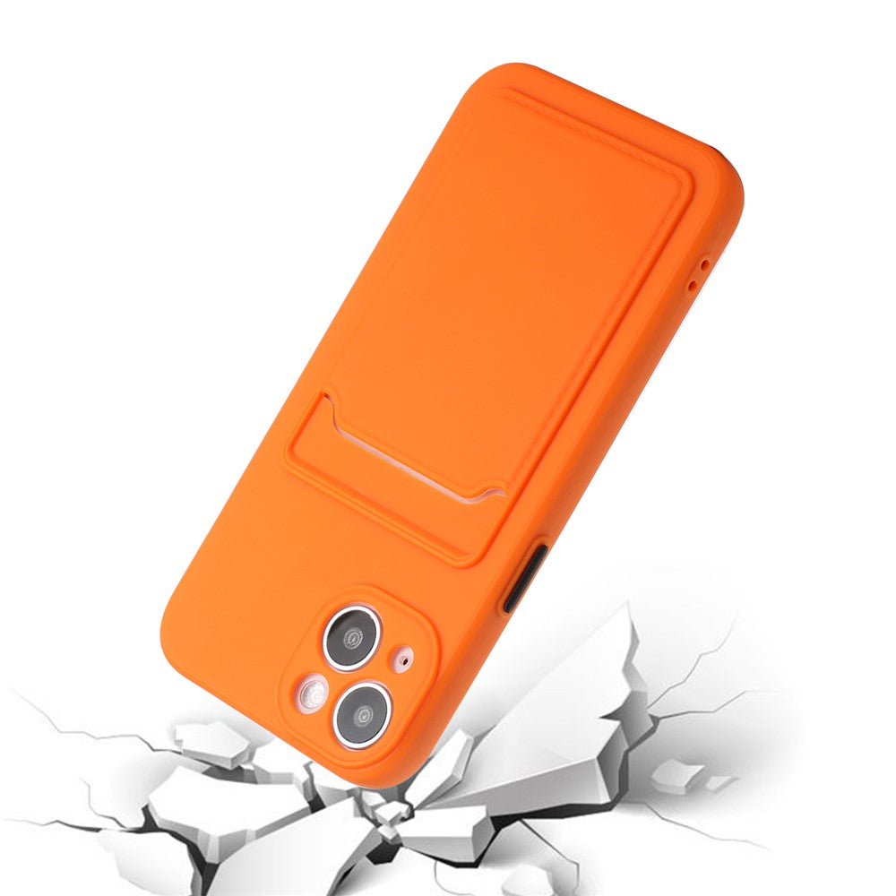 For iPhone 14 Plus Case Card Holder Soft TPU Protective Phone Cover