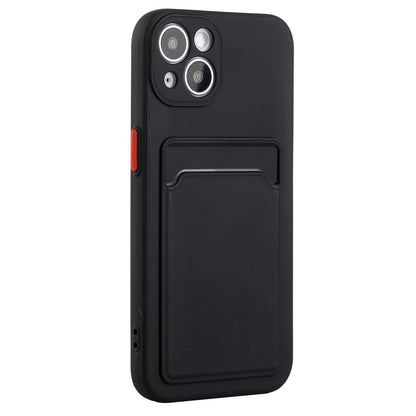 For iPhone 14 Plus Case Card Holder Soft TPU Protective Phone Cover