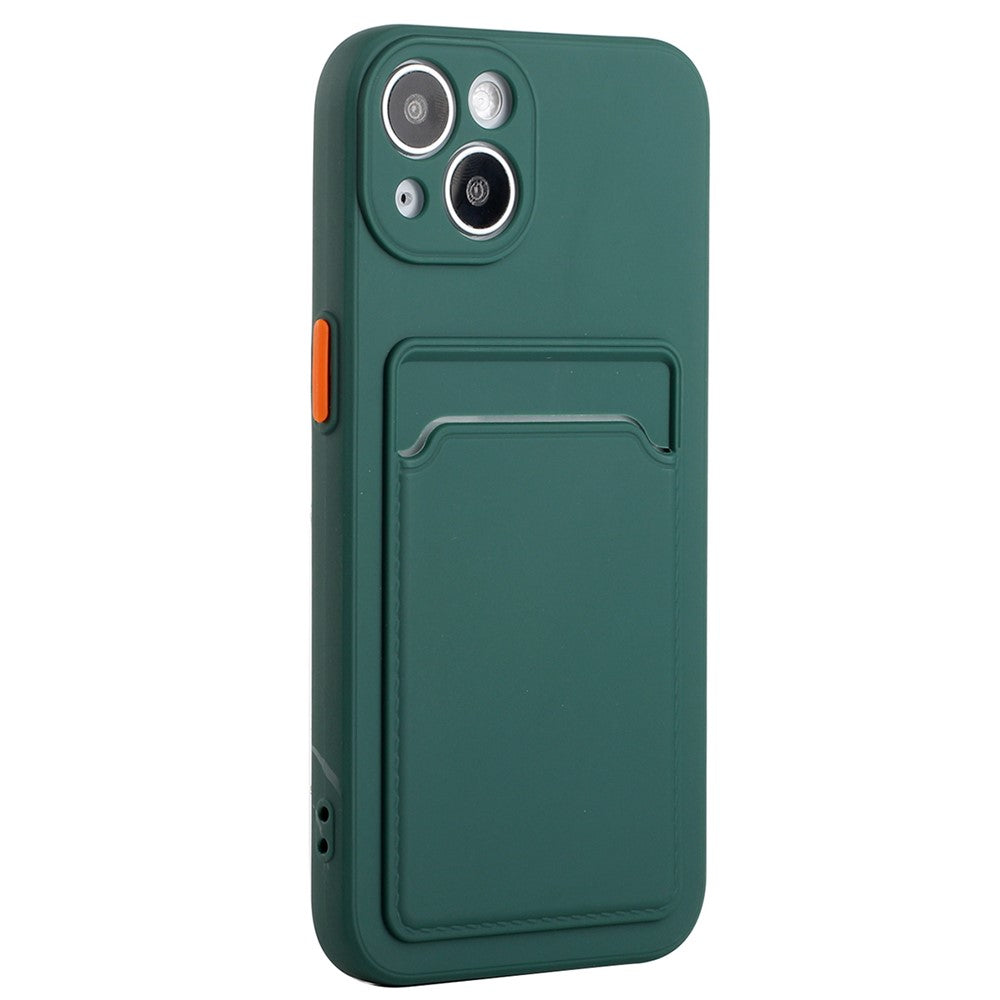 For iPhone 14 Plus Case Card Holder Soft TPU Protective Phone Cover