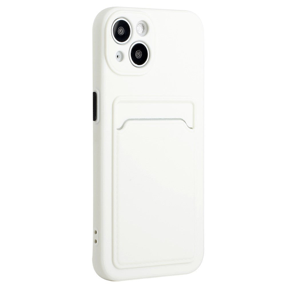 For iPhone 14 Plus Case Card Holder Soft TPU Protective Phone Cover