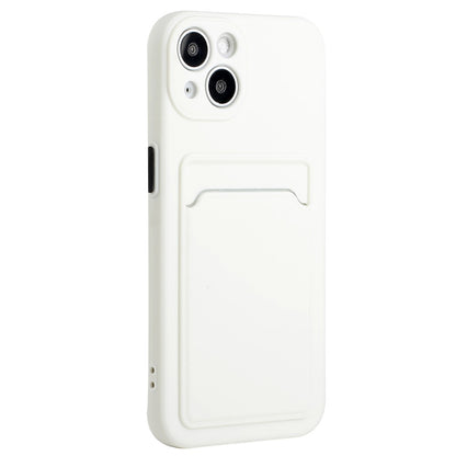 For iPhone 14 Plus Case Card Holder Soft TPU Protective Phone Cover