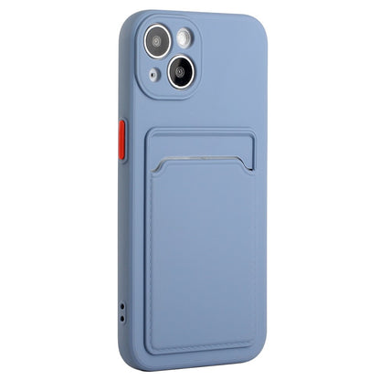For iPhone 14 Plus Case Card Holder Soft TPU Protective Phone Cover
