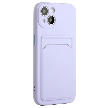 For iPhone 14 Plus Case Card Holder Soft TPU Protective Phone Cover