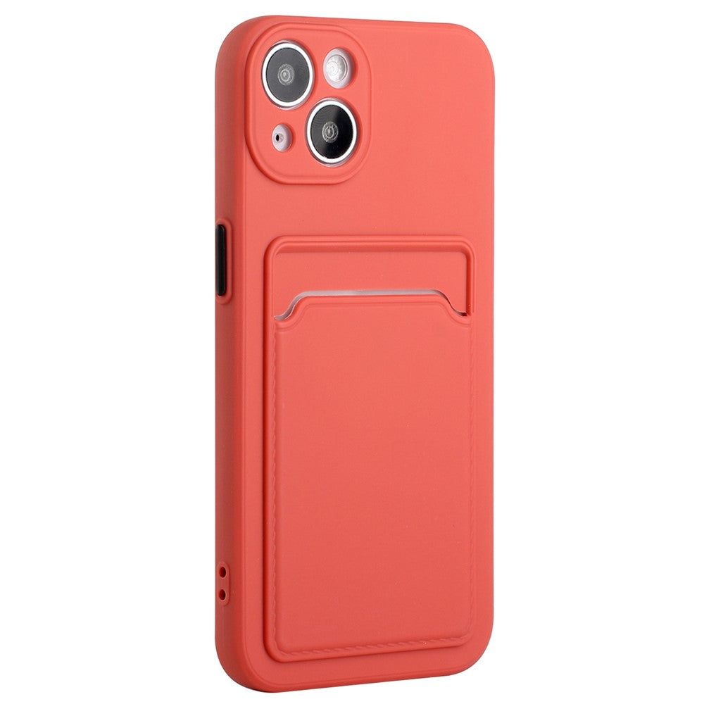 For iPhone 14 Plus Case Card Holder Soft TPU Protective Phone Cover