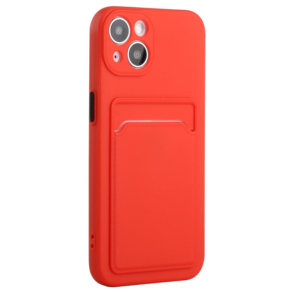 For iPhone 14 Plus Case Card Holder Soft TPU Protective Phone Cover