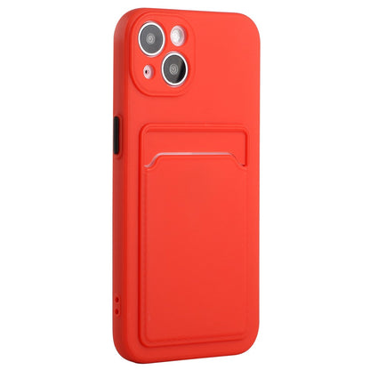 For iPhone 14 Plus Case Card Holder Soft TPU Protective Phone Cover