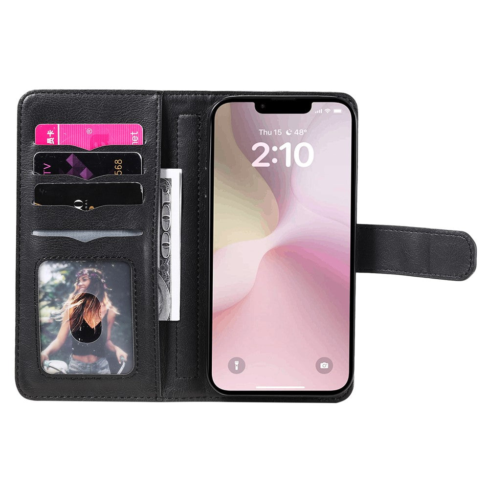 For iPhone 17e / 16e Leather Case with 10 Card Holder Phone Cover Stand