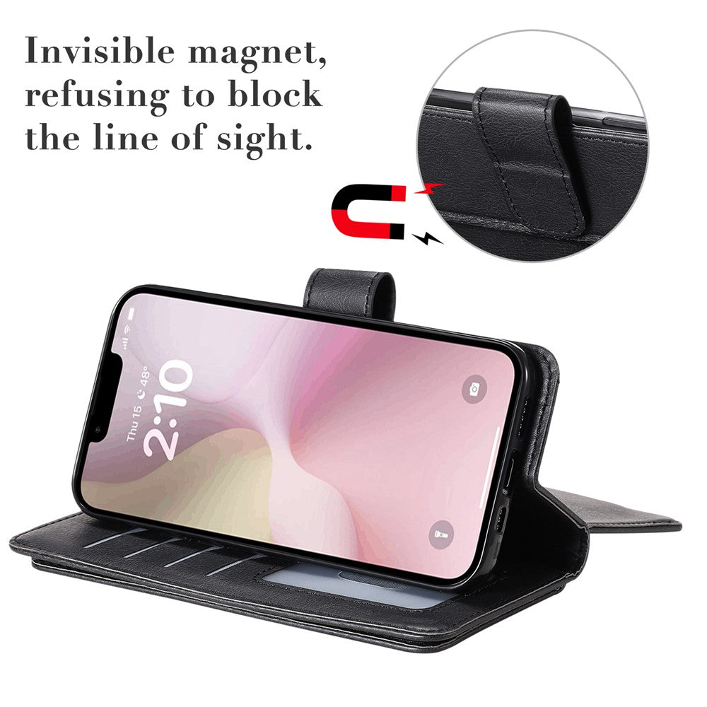 For iPhone 17e / 16e Leather Case with 10 Card Holder Phone Cover Stand