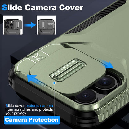 For iPhone 14 Pro Case TPU+PC Phone Cover with Sliding Lens Protection