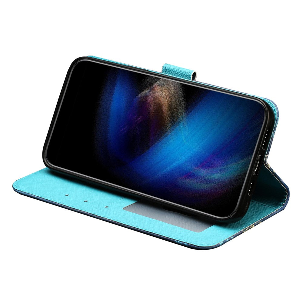 For iPhone 16 Leather Case Flip Wallet Phone Cover Magnetic Clasp 3D Pattern Printed