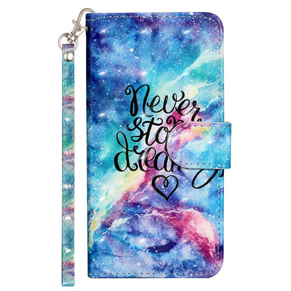 For iPhone 16 Leather Case Flip Wallet Phone Cover Magnetic Clasp 3D Pattern Printed