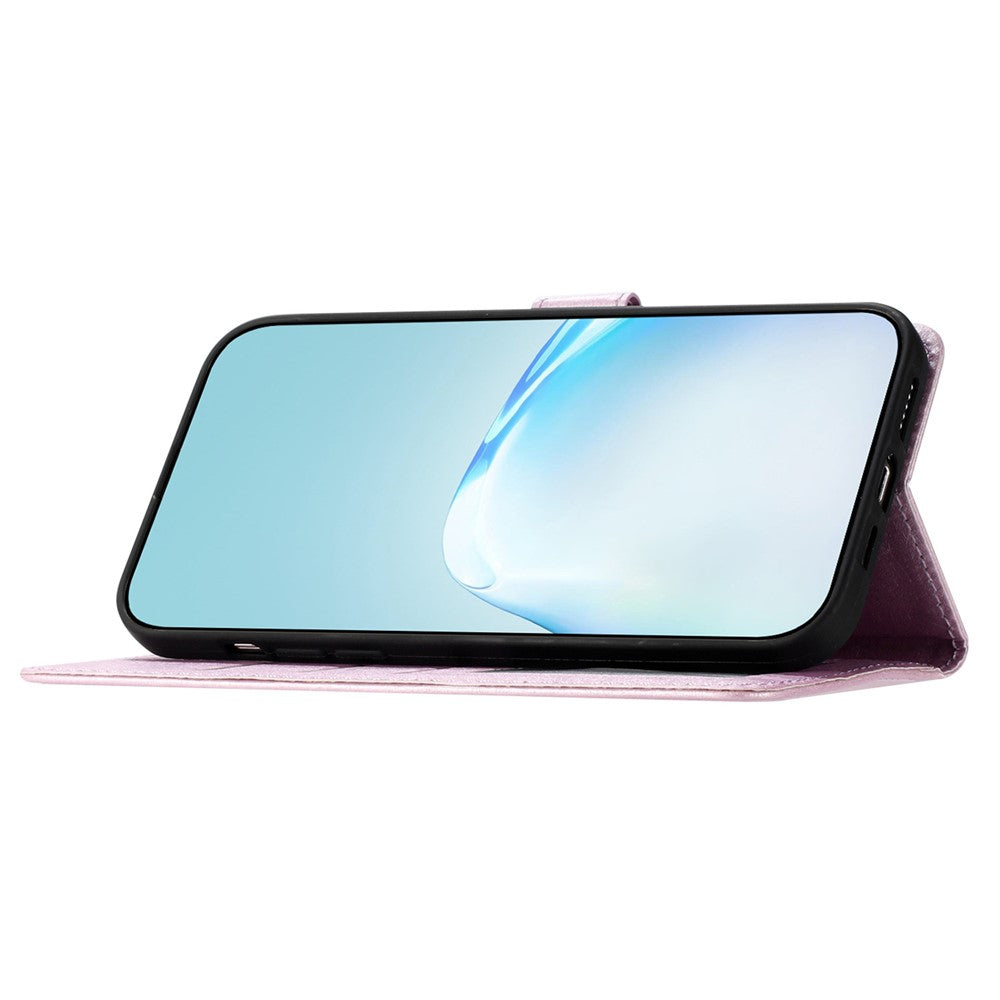 For iPhone 16 Pro Max Wallet Case Silk Texture Leather Phone Cover