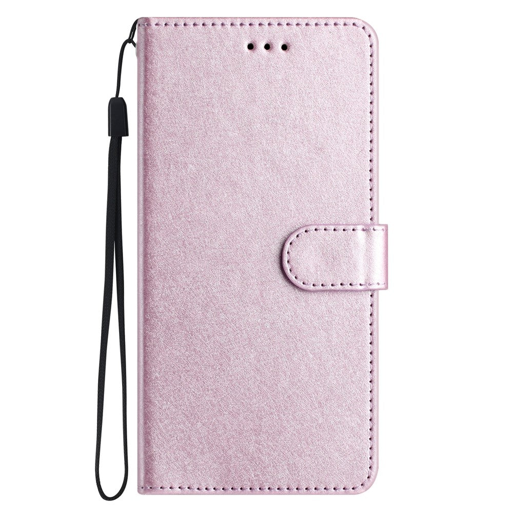 For iPhone 16 Pro Max Wallet Case Silk Texture Leather Phone Cover
