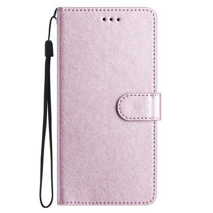 For iPhone 16 Pro Case Silk Texture Leather Wallet Phone Cover Magnetic Clasp Protective