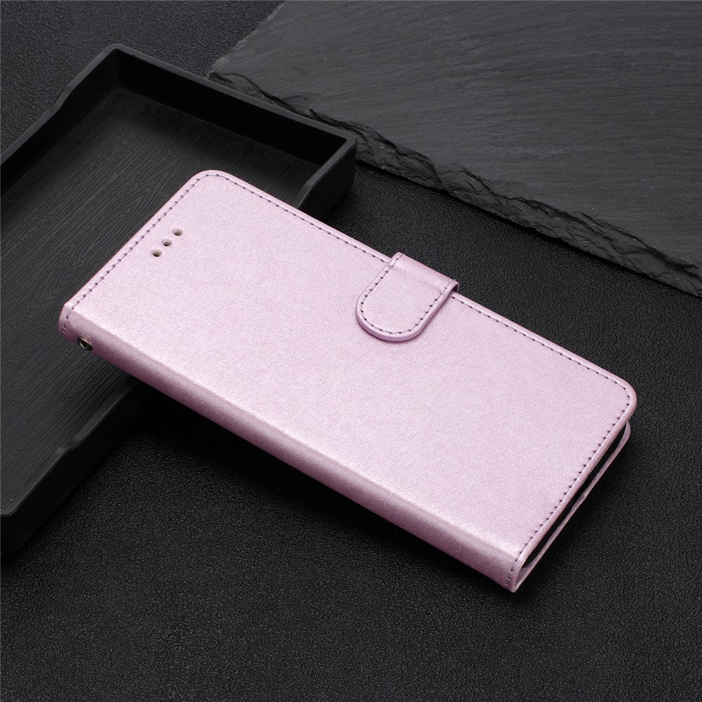 For iPhone 16 Pro Case Silk Texture Leather Wallet Phone Cover Magnetic Clasp Protective