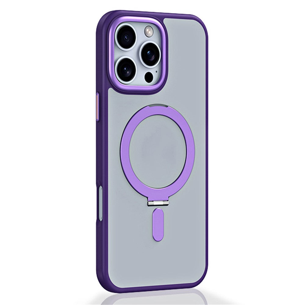 For iPhone 16 Pro Max Case Compatible with MagSafe TPU+Acrylic Kickstand Phone Cover