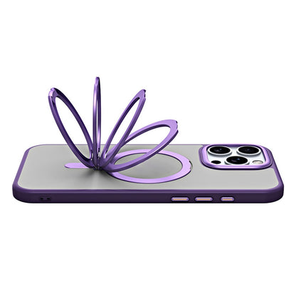 For iPhone 16 Pro Max Case Compatible with MagSafe TPU+Acrylic Kickstand Phone Cover