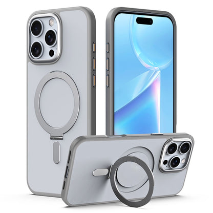 For iPhone 16 Pro Max Case Compatible with MagSafe TPU+Acrylic Kickstand Phone Cover