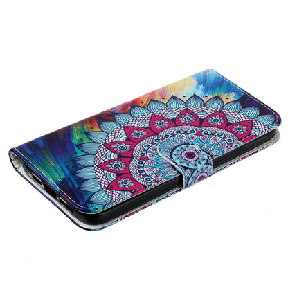 For iPhone 16 Pro Case Stand Wallet Leather Phone Cover Magnetic Clasp Pattern Printed