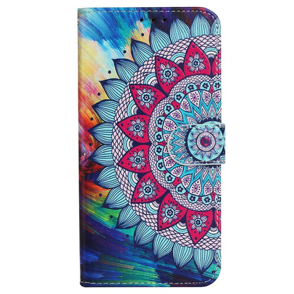 For iPhone 16 Pro Case Stand Wallet Leather Phone Cover Magnetic Clasp Pattern Printed
