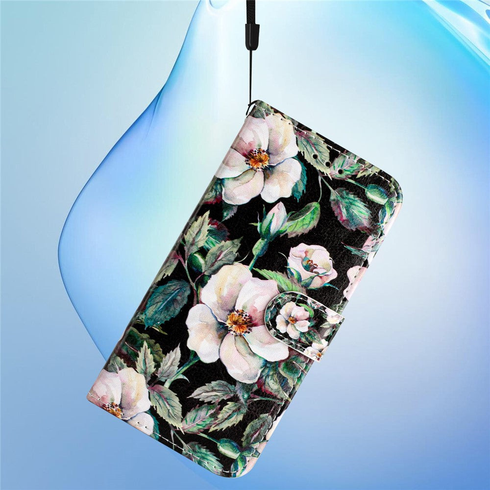 For iPhone 16 Pro Max Case Card Slot Holder Leather Phone Cover Cute Pattern