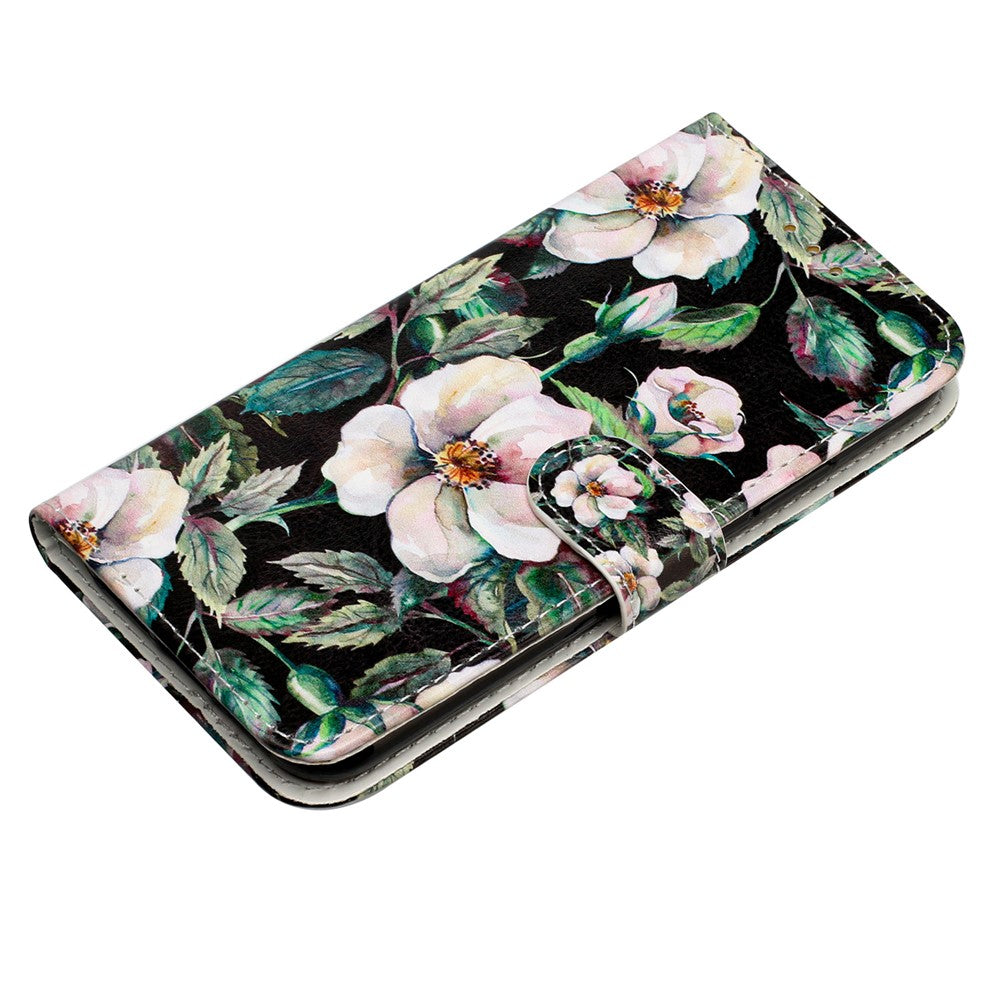 For iPhone 16 Pro Max Case Card Slot Holder Leather Phone Cover Cute Pattern