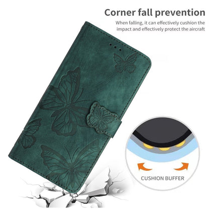 For iPhone 16 Pro Max Case Imprinted Butterfly PU Leather Folio Flip Phone Cover Skin-Touch