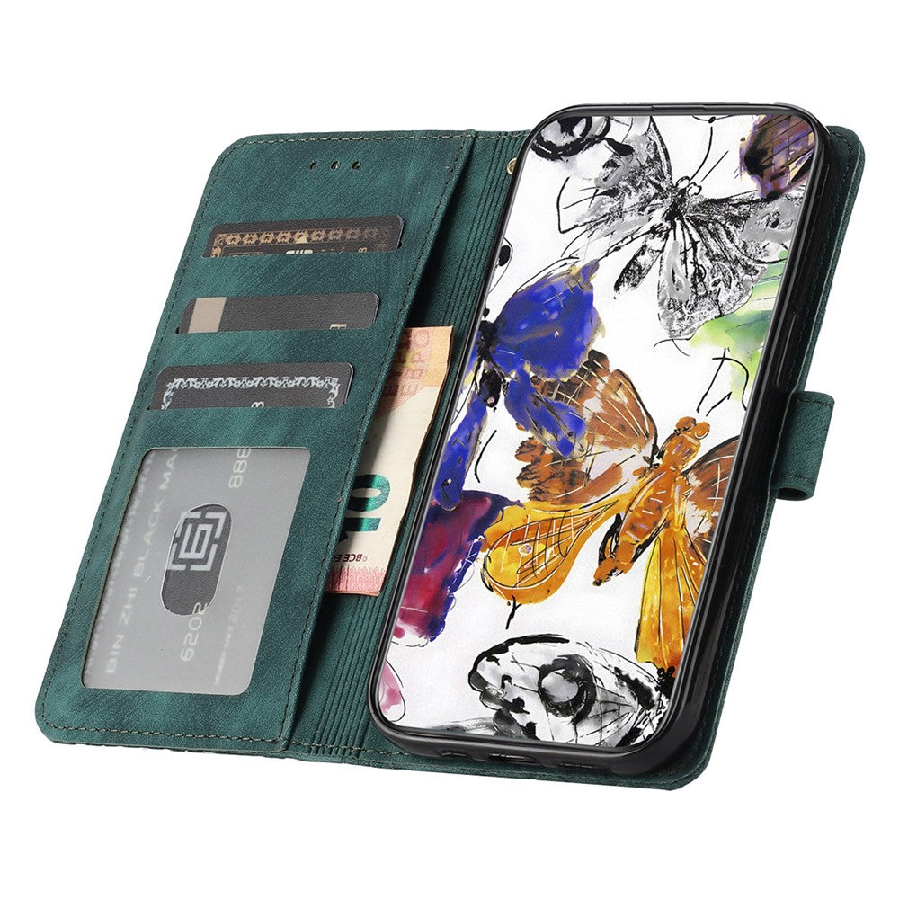 For iPhone 16 Case  PU Leather Skin Feeling Butterfly Wallet Phone Cover