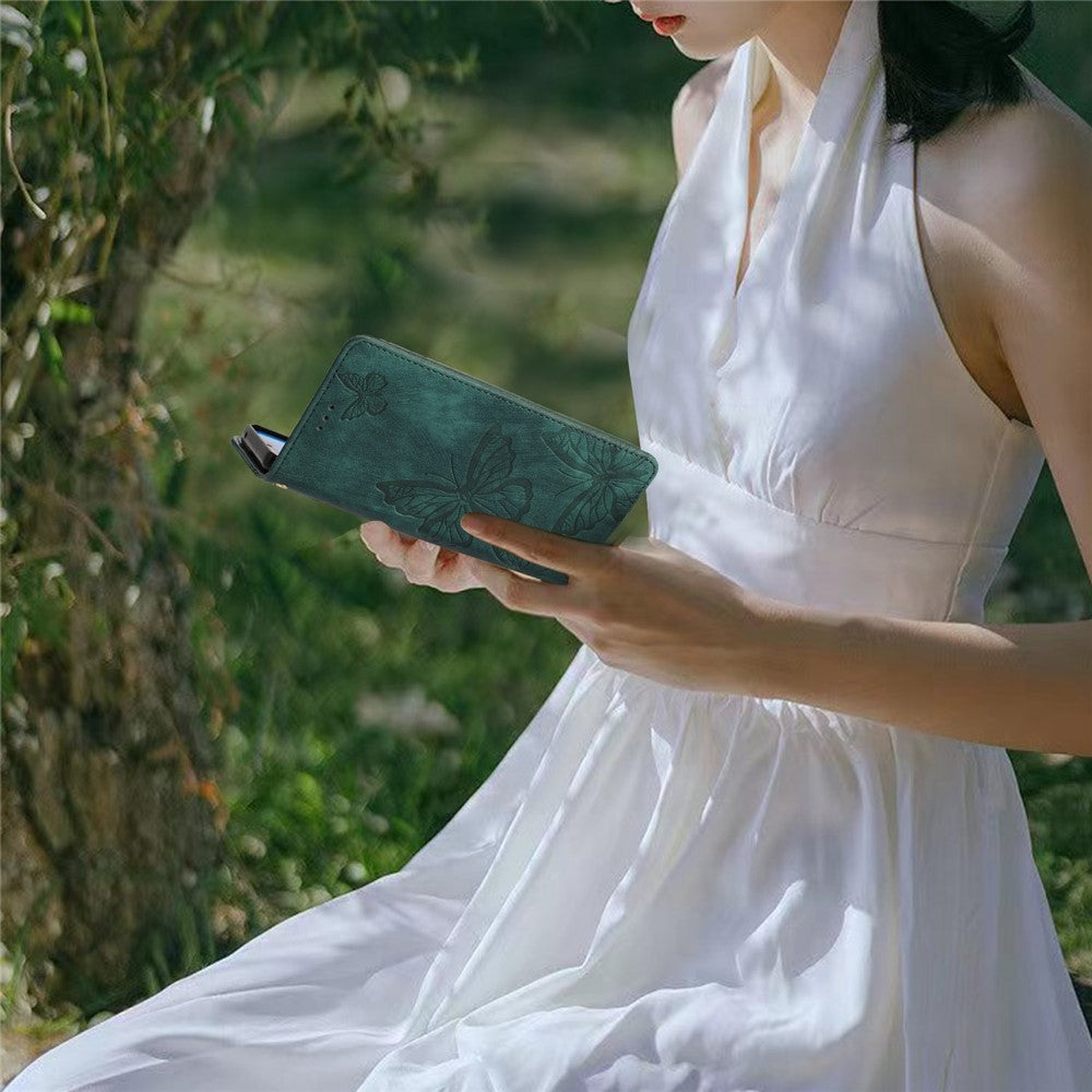 For iPhone 16 Case  PU Leather Skin Feeling Butterfly Wallet Phone Cover
